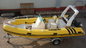 Coast Guard Rigid Bottom Inflatable Boats Center Console Yellow 1.2mm PVC supplier